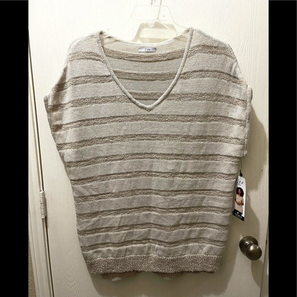 Dex plus Short Sleeve v-neck sweater‎